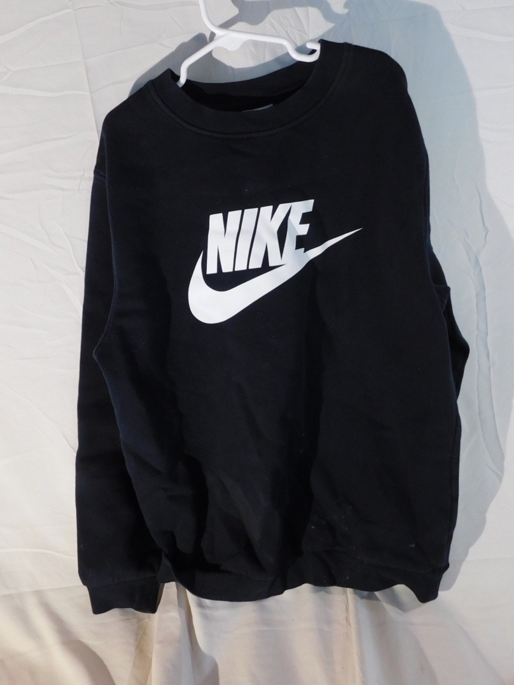 Nike Black Crewneck Sweatshirt with White Swoosh Logo